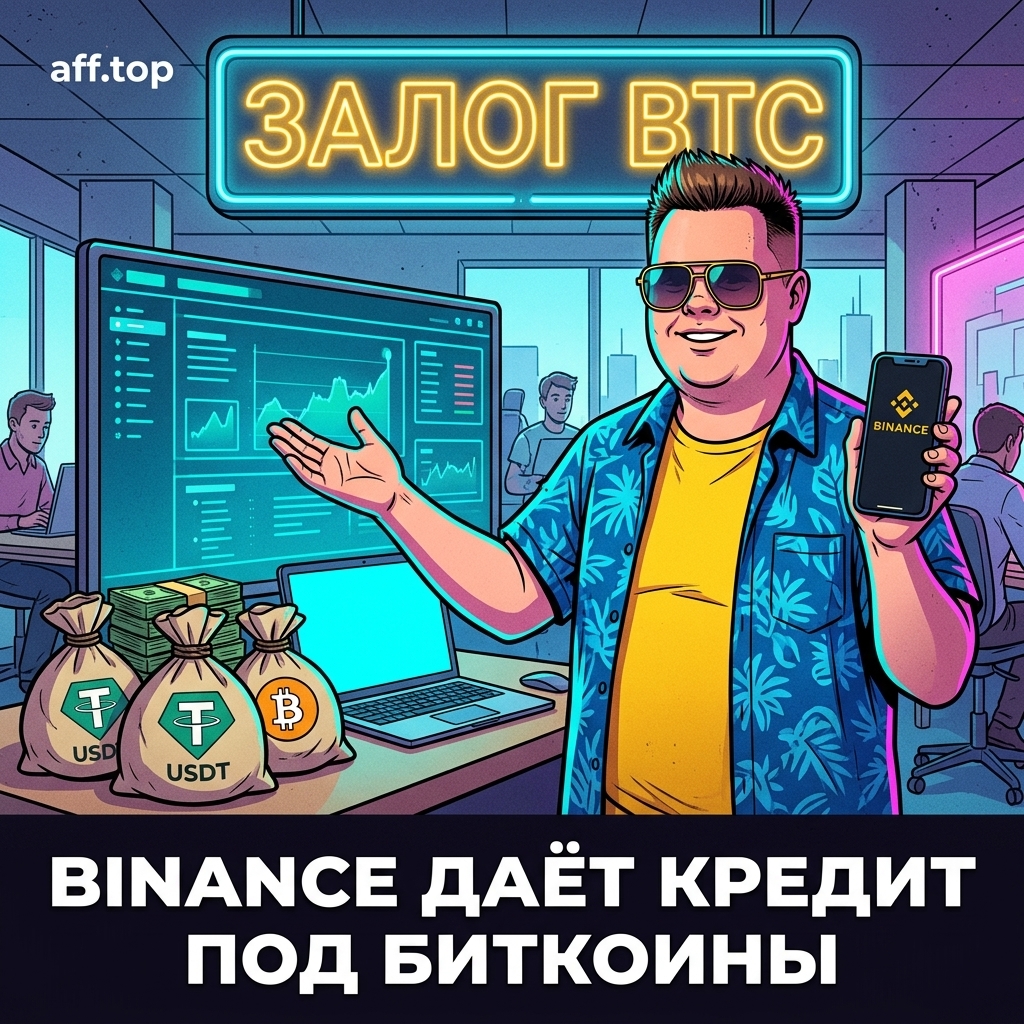 Binance даёт кредит под Биткоины
