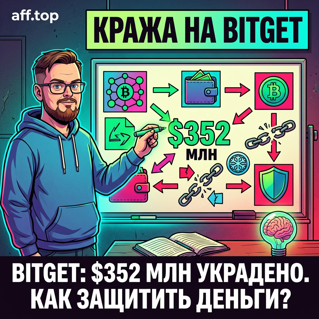 У Bitget украли $352 миллиона в криптовалюте